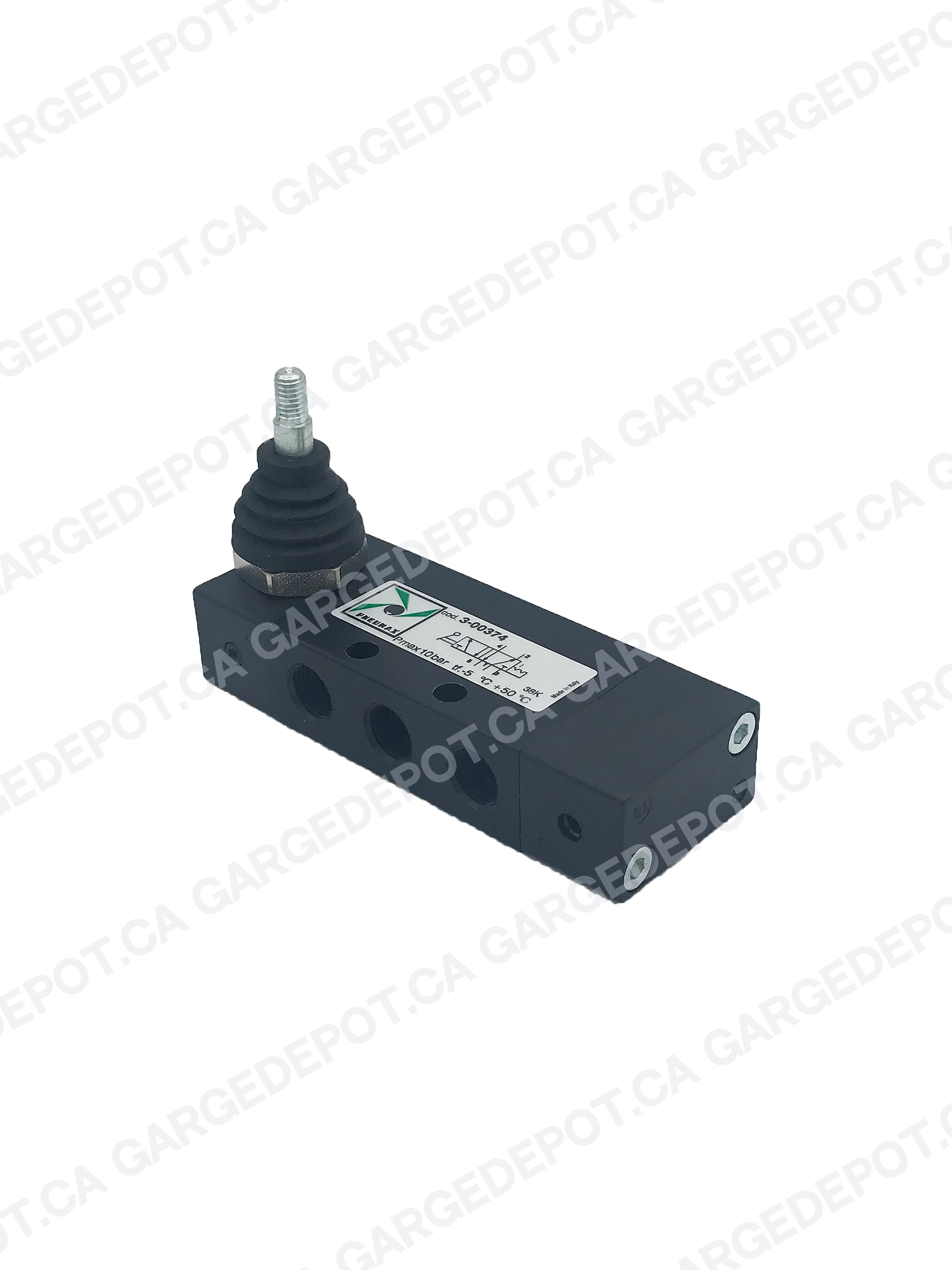 Valv PN 5/2 G 1/8 Man - Leva Bistab Manopola 3-00374 Black